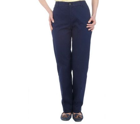 Isaac Mizrahi Live! Flat Front Boyfriend Chinos - A213910