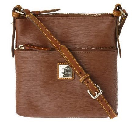 Dooney & Bourke Cork Coated Cotton Letter Carrier w/ Leather Trim - A217310