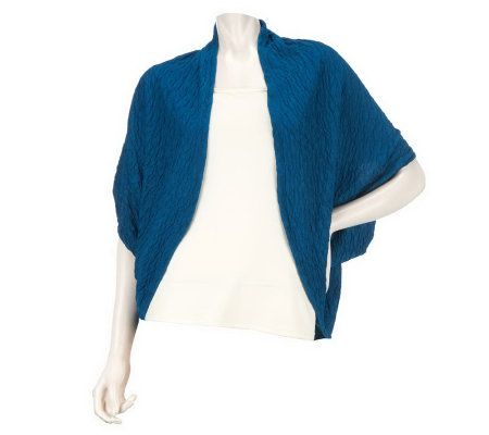 George Simonton Pucker Knit Dolman Sleeve Cocoon Bolero - A222210