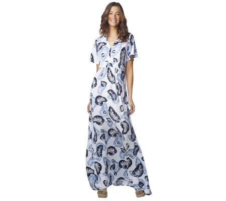 RP by Rachel Pally FloatingFeather Short Sleeve Knit Maxi Dress - A222410