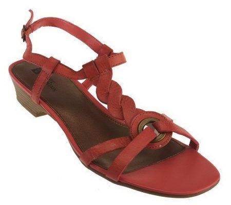 White Mountain Equity Leather T-Strap Sandals - A222610