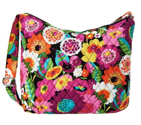 Vera Bradley Signature Print Zip Top Convertible Hobo
