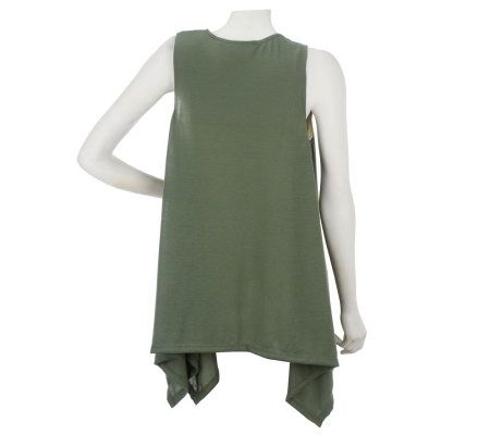 Attitudes by Renee Drape Front Asymmetrical Vest