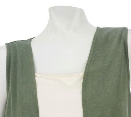 Attitudes by Renee Drape Front Asymmetrical Vest