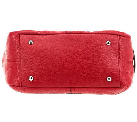 Tignanello Pebble Leather Shopper with Python Printed Straps