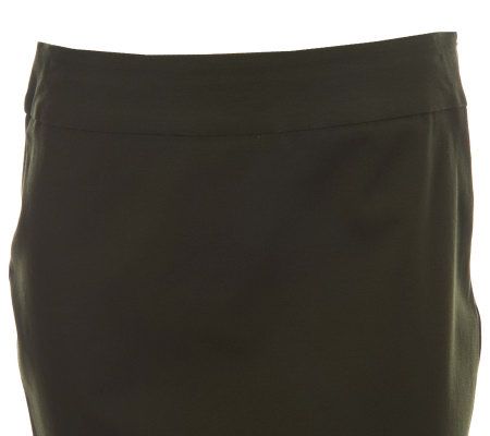 Women with Control Flat Front Twill Pencil Skirt