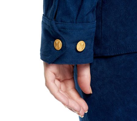 Bob Mackies Phoenix Bird Embroidered Moleskin Pants Set