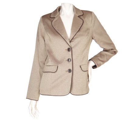 Dialogue Notch Collar Textured Jacket with Piping and Solid Pants