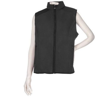 Ladies Wind-Break Zip Front Fleece Vest - A91810