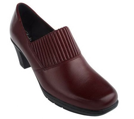 Clarks Bendables Thoughtful Leather Shoes w/ Ruching - A92710
