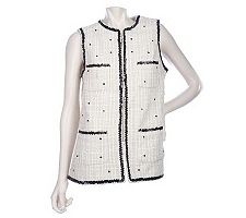 Rachel Zoe Patch Pocket Vest w/...