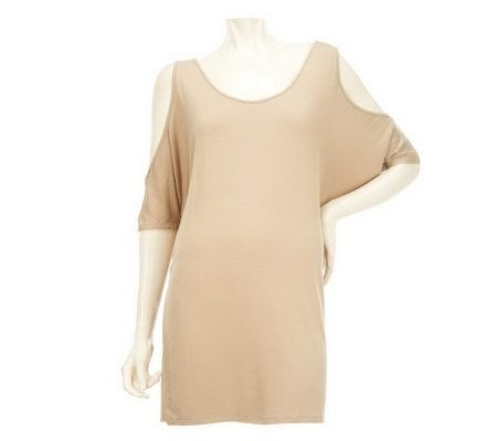 RP by Rachel Pally Draped Cold Shoulder Knit Tunic - A222411