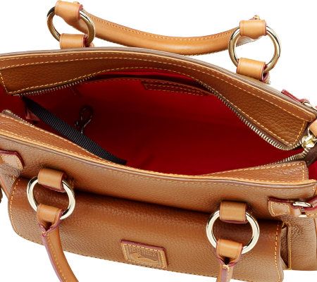 Dooney & Bourke Leather Medium Pocket Satchel with Accessories