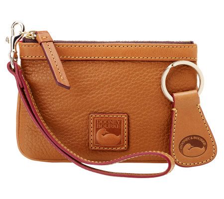 Dooney & Bourke Leather Medium Pocket Satchel with Accessories