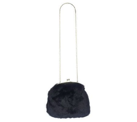 Dennis Basso Faux Mink Clutch and Hand Muff Combination - A94311