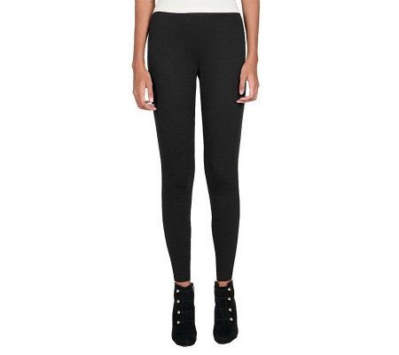 LOGO by Lori Goldstein Ponte Knit Leggings - A209612