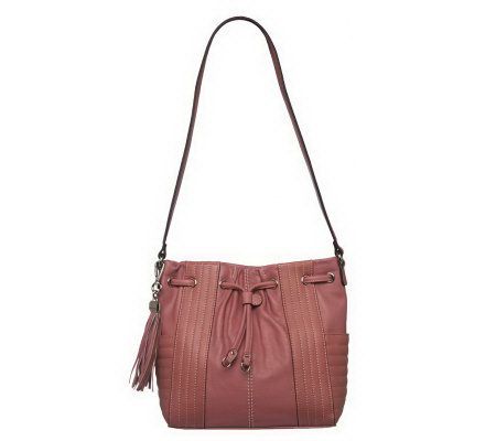 Tignanello Glove Leather Drawstring Bag with Quilt Stitching - A221612