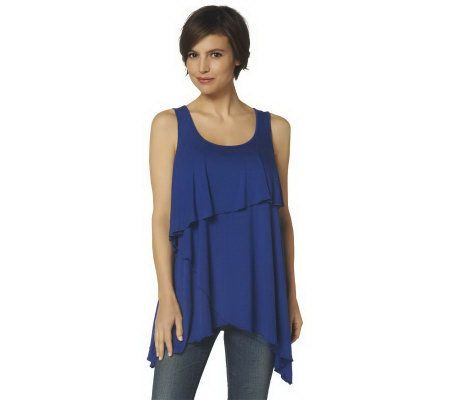 RP by Rachel Pally Asymmetrical Tiered Knit Tank Top - A222412