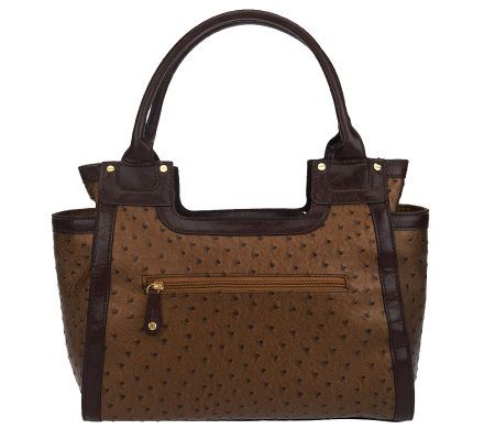 London Fog Smith Tote with Contrast Trim & Side Pockets