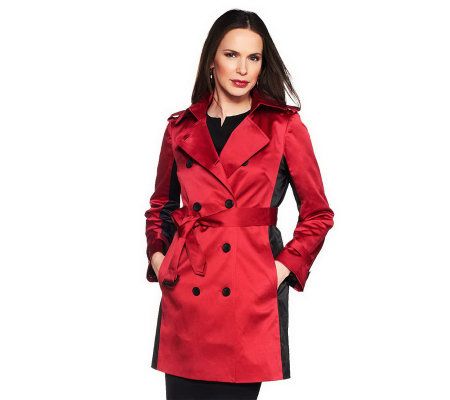 Joan Rivers Illusion Trench Coat - A230512