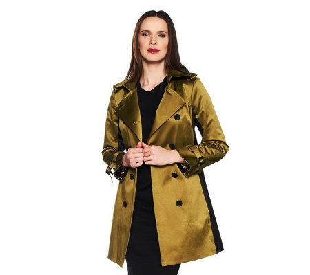 Joan Rivers Illusion Trench Coat - A230512