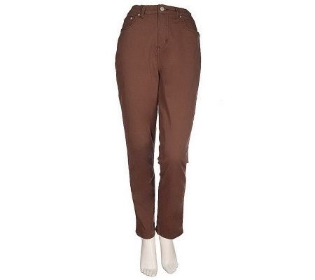 As Is Denim & Co. Petite Classic Waist Five Pocket Stretch Legging - A235912