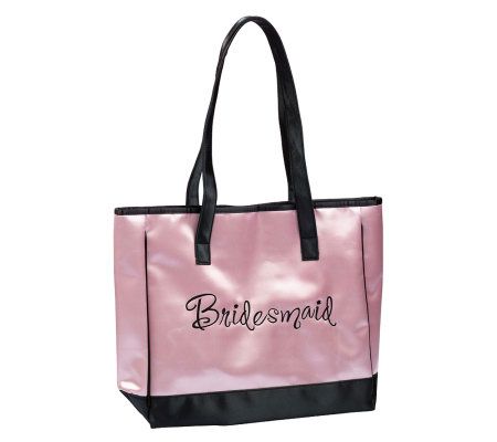 Bridesmaid Pink Satin Tote - A315912