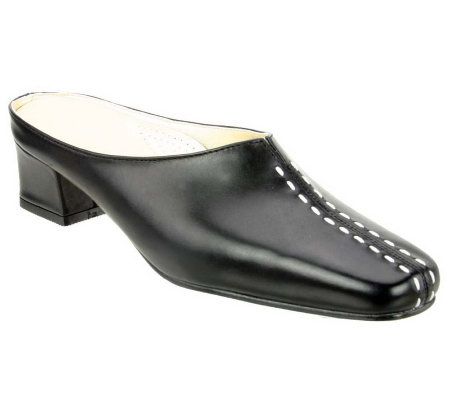 David Tate Melody Stitched Calfskin Slides - A316412