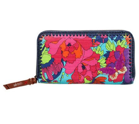 Sakroots Artist Circle Zip Around Large Wallet - A322612