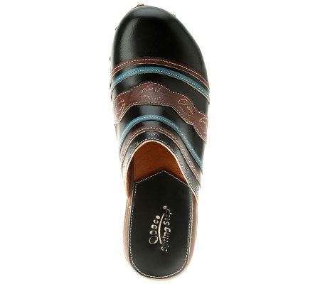 Spring Step Style Aztec Leather Mules