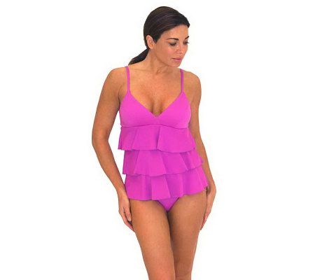 Fit 4 U Tummy 3 Tiered TankiniSwimsuit - A328012