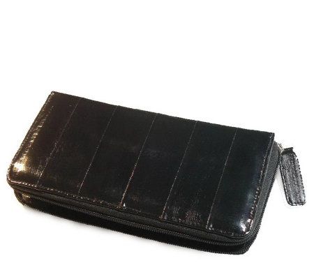 Lee Sands Ladies Eelskin Zip Around Wallet - A198313