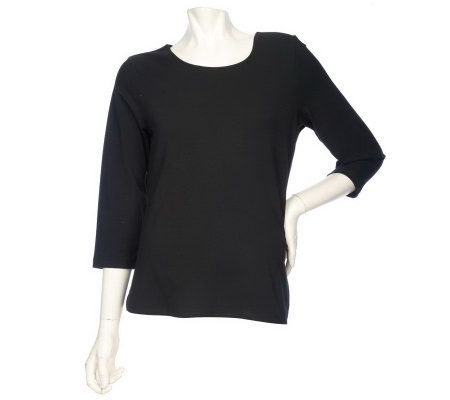 Women with Control 3/4 Sleeve Knit T-shirt - A211013