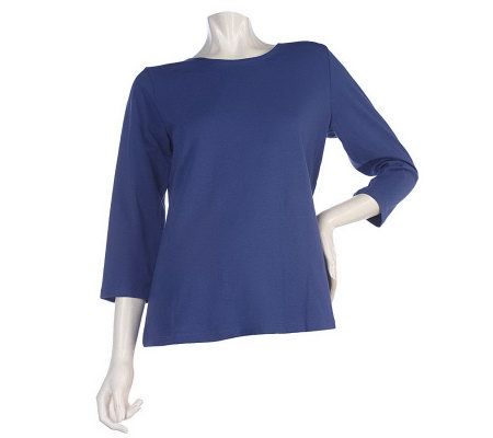 Women with Control 3/4 Sleeve Knit T-shirt - A211013