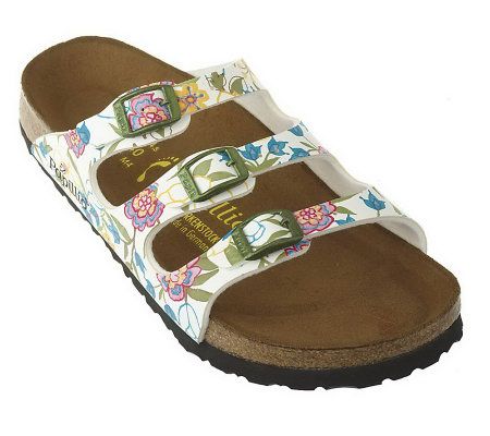 Papillio Florida Flower Print Triple Strap Sandals - A213513