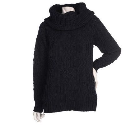 Aran Craft Merino Wool Cowl Neck Sweater - A218913