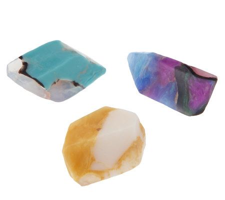 SoapRockettes 3-piece Gemstone Glycerin Soap Set - A219313