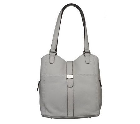 Tignanello Pebble Leather Tote Bag with Tab Closure - A221613