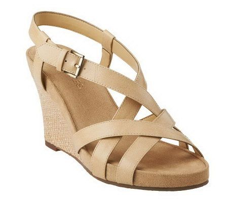 Aerosoles At First Plush Multi-Strap Wedge Sandals - A224313