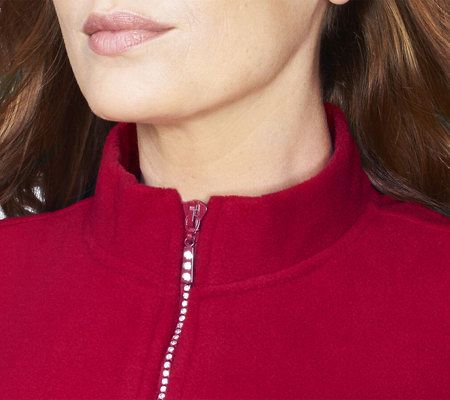 Quacker Factory Bling in the Holidays Fleece Vest & T-shirt Set