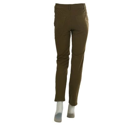 Women with Control Slash Pocket Fly Front Reg. Jeggings