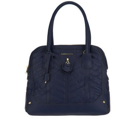London Fog Lark Dome Satchel with Quilt Detail & Removable Strap - A229113