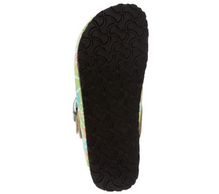 Birkis Shetland Summer Print Adjustable Backstrap Clogs