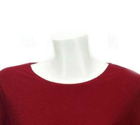 Attitudes by Renee 3/4 Sleeve Tunic with Pocket Detail