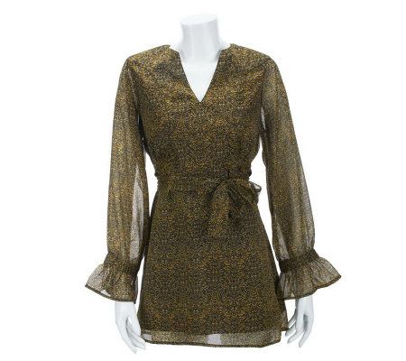 Nicole Richie Collection Printed Tunic with Tie Detail - A228714