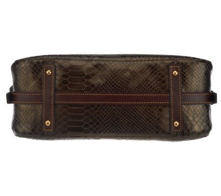 Dooney & Bourke Pearly Python Embossed Leather E/W Zip Sac