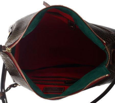 Dooney & Bourke Pearly Python Embossed Leather E/W Zip Sac