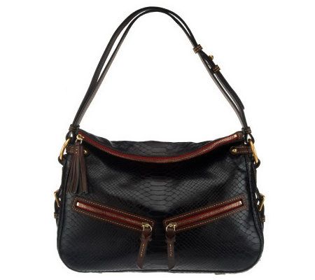 Dooney & Bourke Pearly Python Embossed Leather E/W Zip Sac - A229514