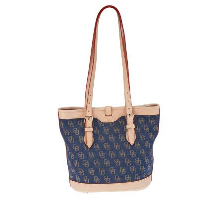 Dooney & Bourke Signature Denim Small Bucket Bag