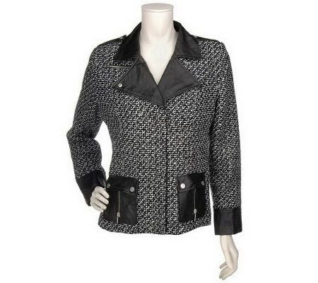 As Is Bradley by Bradley Bayou Tweed & Leather Jacket - A232614
